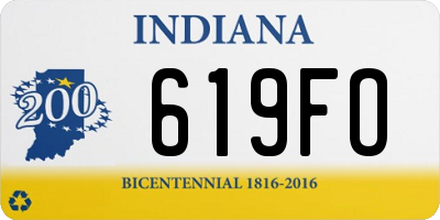 IN license plate 619FO