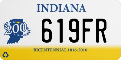 IN license plate 619FR