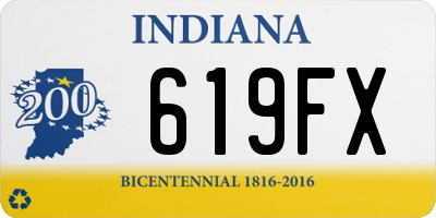 IN license plate 619FX