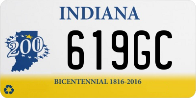 IN license plate 619GC