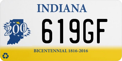 IN license plate 619GF