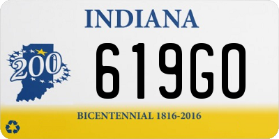IN license plate 619GO