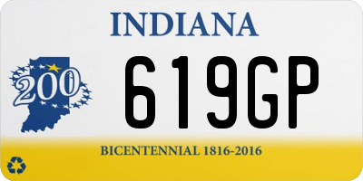 IN license plate 619GP