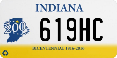 IN license plate 619HC