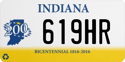 IN license plate 619HR