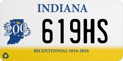 IN license plate 619HS