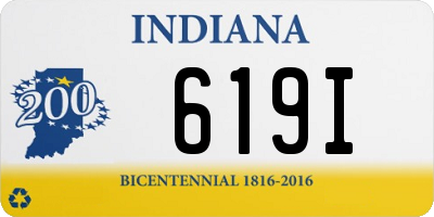 IN license plate 619I