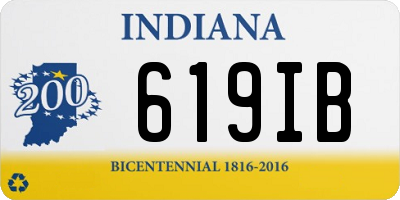 IN license plate 619IB
