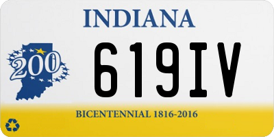 IN license plate 619IV