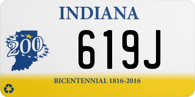 IN license plate 619J