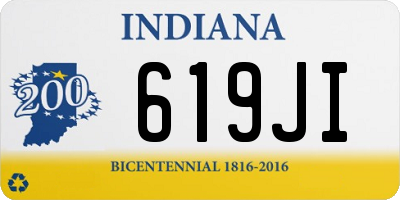 IN license plate 619JI