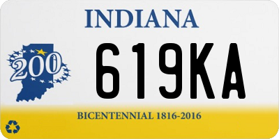 IN license plate 619KA