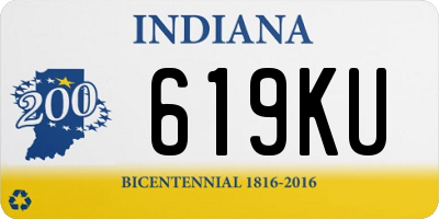 IN license plate 619KU