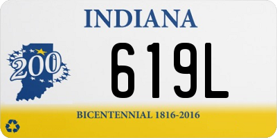 IN license plate 619L