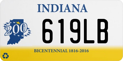 IN license plate 619LB