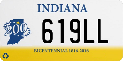 IN license plate 619LL