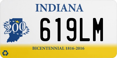 IN license plate 619LM