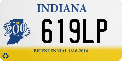 IN license plate 619LP