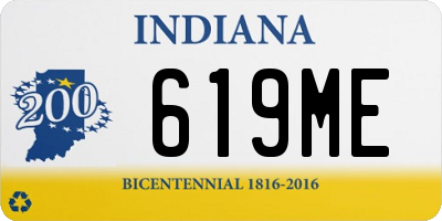 IN license plate 619ME