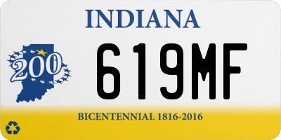 IN license plate 619MF