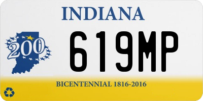 IN license plate 619MP