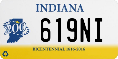 IN license plate 619NI