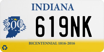 IN license plate 619NK