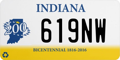 IN license plate 619NW