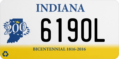 IN license plate 619OL