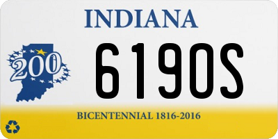 IN license plate 619OS