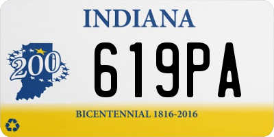 IN license plate 619PA