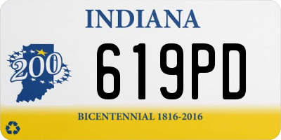 IN license plate 619PD