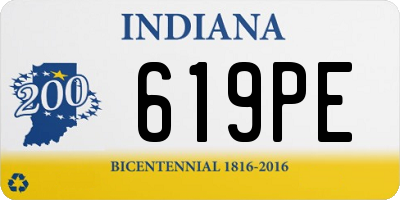 IN license plate 619PE