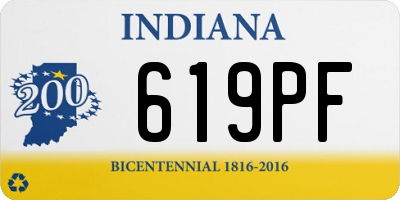 IN license plate 619PF