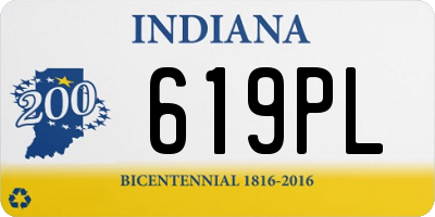 IN license plate 619PL