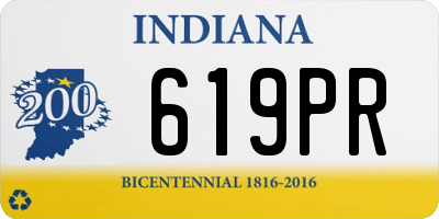 IN license plate 619PR