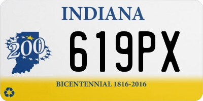 IN license plate 619PX