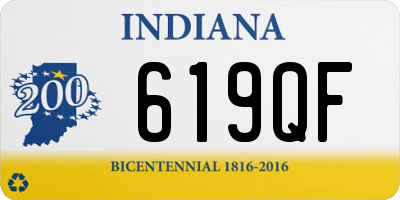 IN license plate 619QF