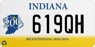 IN license plate 619QH