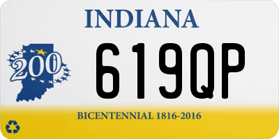 IN license plate 619QP