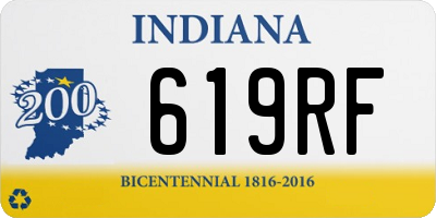 IN license plate 619RF