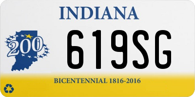 IN license plate 619SG