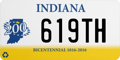 IN license plate 619TH