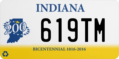 IN license plate 619TM