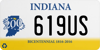IN license plate 619US