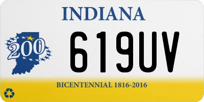IN license plate 619UV