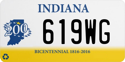 IN license plate 619WG