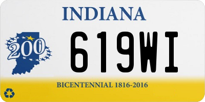 IN license plate 619WI