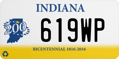 IN license plate 619WP