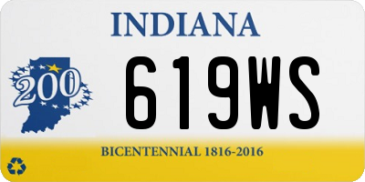 IN license plate 619WS